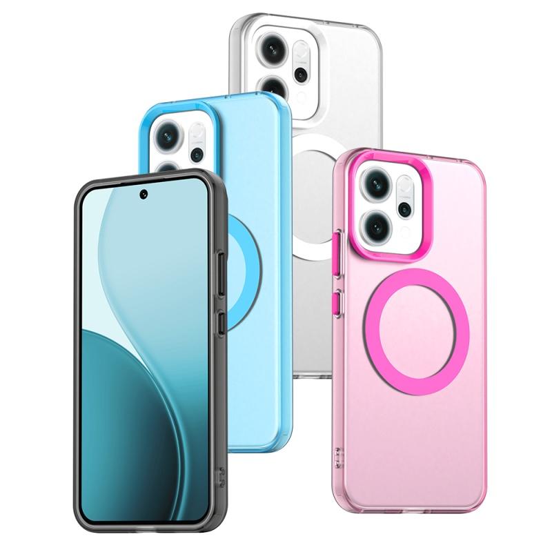 For Reno 14 Pro Case Cover OPPO Reno 14 Pro 5G Capas Shockproof Armor Bumper Annular Magnetic Colour Clear Fundas Reno 14 Pro