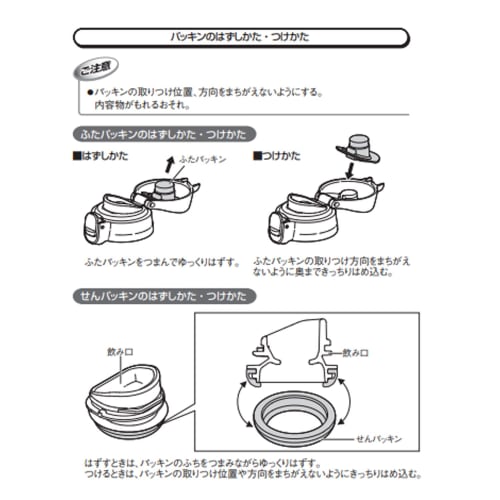 Tiger Thermos (TIGER) Tiger Water Bottle MCT Type Vacuum Insulated Carbonated Bottle Replacement Antibacterial Parts Packing Set MCT-Z50PHK