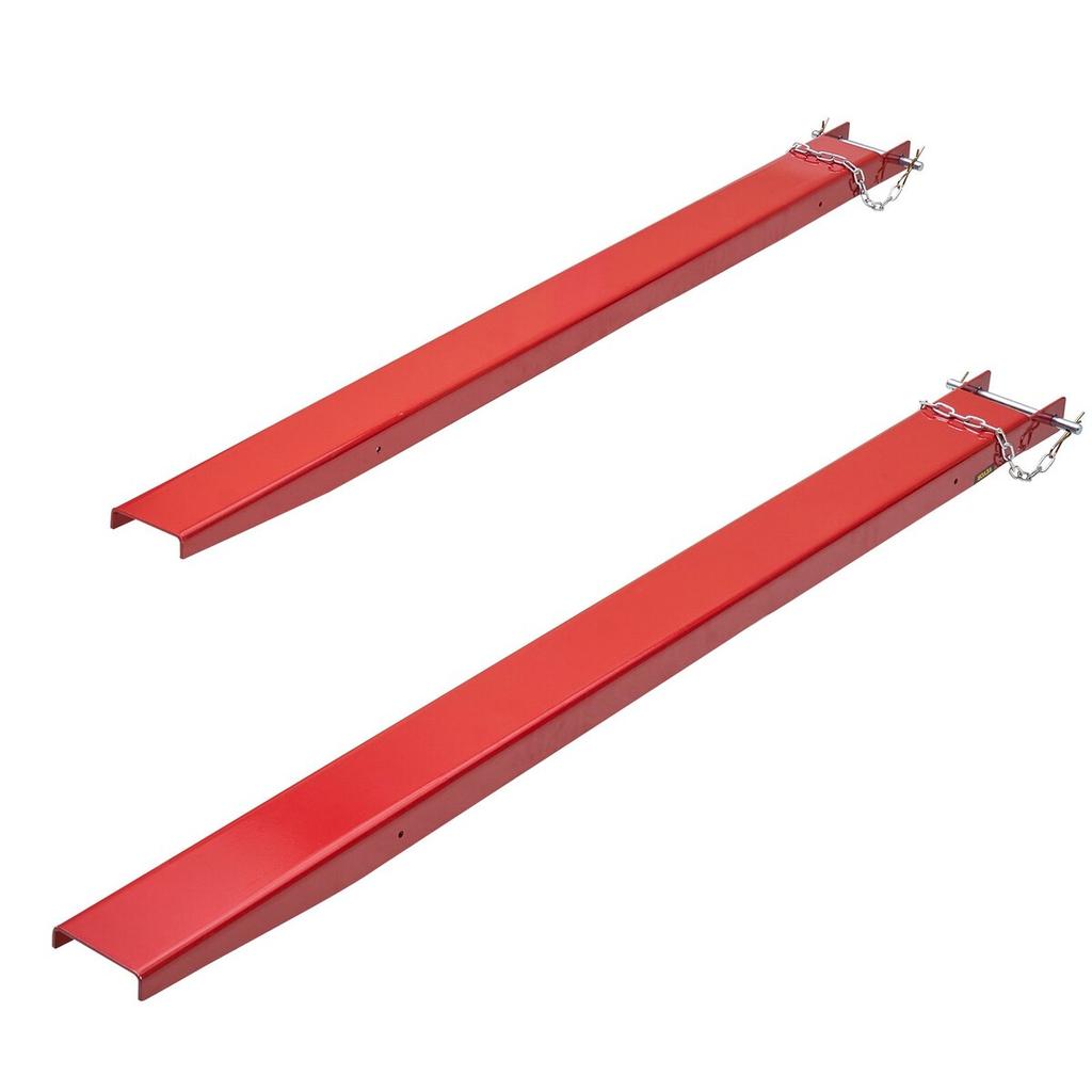 Pallet Fork Extensions, 72" Length 4.5" Width, Heavy Duty Carbon Steel Fork Extensions for Forklifts, 1 Pair Forklift Extensions with Pins, Forklift