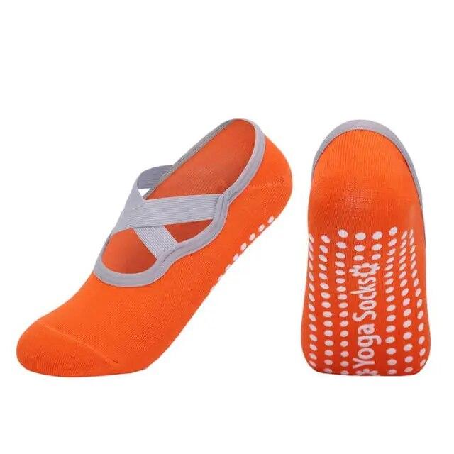 Damen Bandage Pilates Socken Silikon Anti-Rutsch Quick-Dry Yoga Socken Damen Ballett Tanz Baumwolle Sport Fitness Socken für das Fitnessstudio