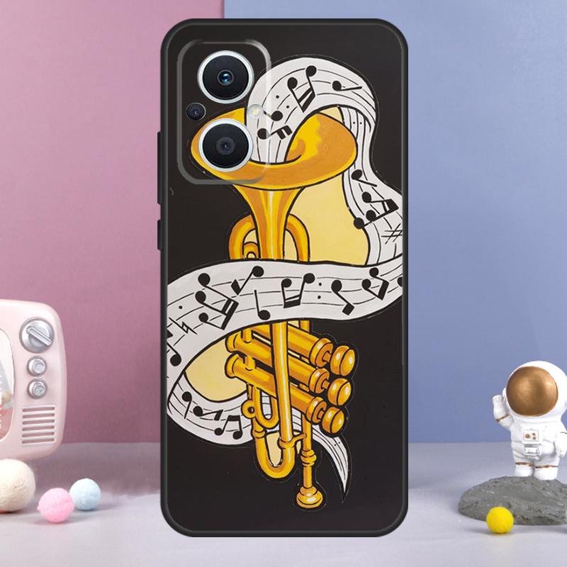 Violin Piano Funda For OPPO Reno 8 Lite 11F 12F 13F 14F 10 11 12 13 14 Pro OPPO Find X9 X5 X6 X8 Pro Case