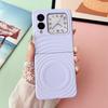 Applicable to Huawei novaflip mobile phone  magnetic suction ripple pattern magicvflip solid color pc skin feel anti-drop hard