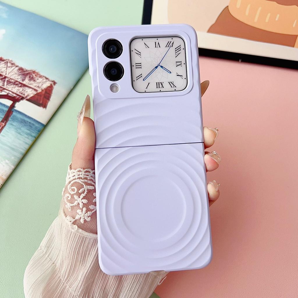 Applicable to Huawei novaflip mobile phone  magnetic suction ripple pattern magicvflip solid color pc skin feel anti-drop hard