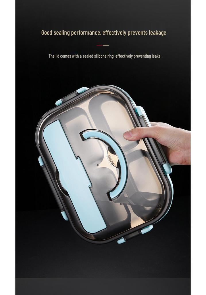 304 Stainless Steel Insulated Bento Lunch Box, Microwaveable & Compartmentalized for Students & Office Workers