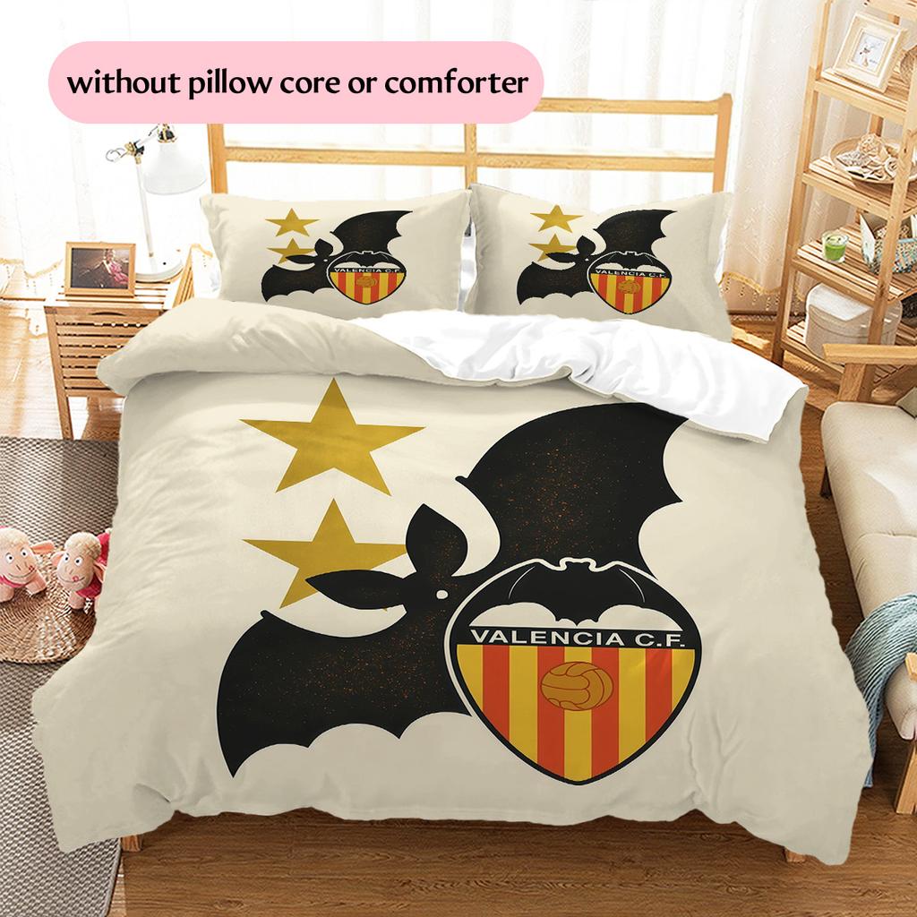 Valencia CF Pattern Bedding Quilt Set Home Decoration Gift (1 * Duvet Cover + 2 * Pillowcase Without Core)