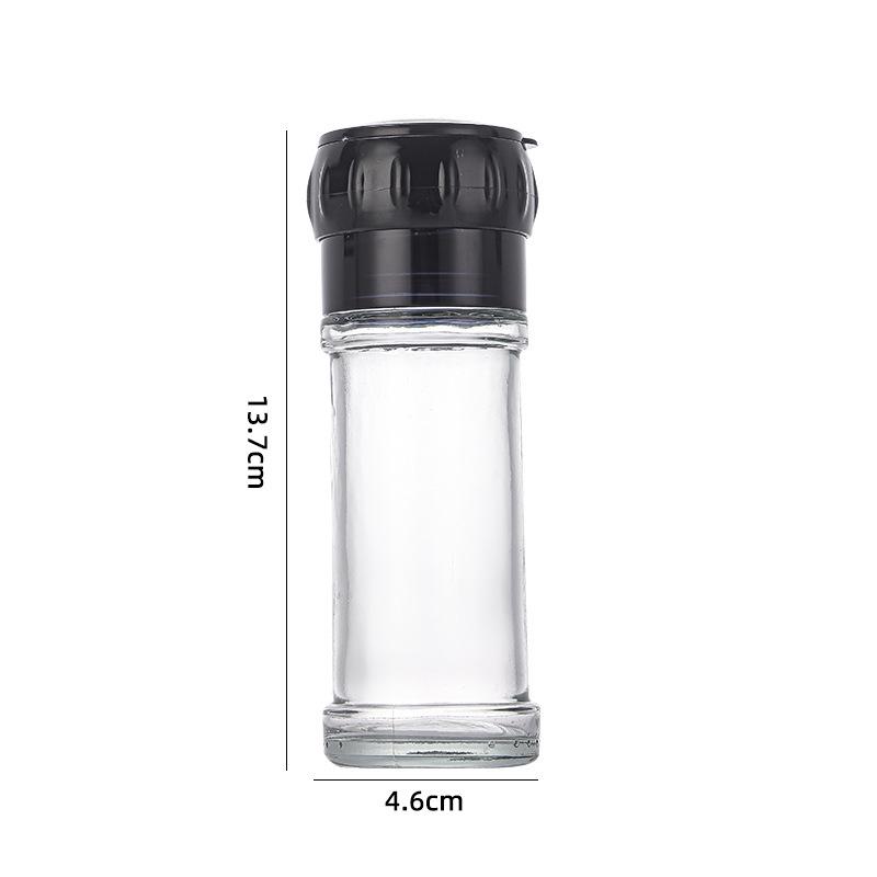 Transparent Glass Manual Grinder for Spices, Cumin, and Peppercorns - Moisture-Proof and Multi-Purpose.