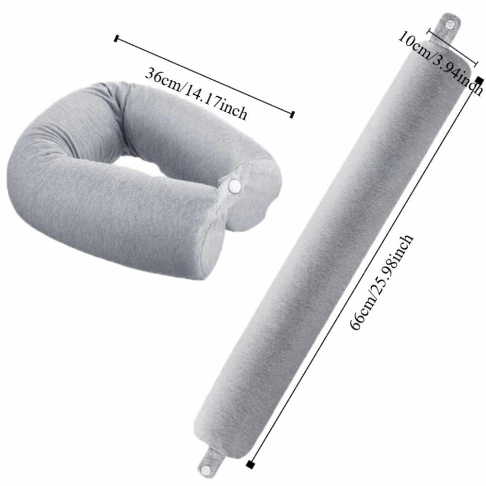 Cylindrical Travel Pillow Bendable Nap Pillow Portable U-shaped Pillow Airplane