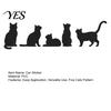 Personalized Car Decal Sticker, Waterproof PVC Self-adhesive Traceless Auto Decal, Five Cats Weatherproof Pattern Sticker for Fuel Tank Caps