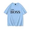 The Boss  The Real Boss Matching Tshirts Couples Matching Outfits Gifts Funny Letter Print Valentines Day Unisex Women Clothing