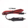 1Pc Car Charger Power Cable 1.2 Meters DC5525 Universal 12V 5A Male Cigarette Plug Cable Connection Line With LED Light