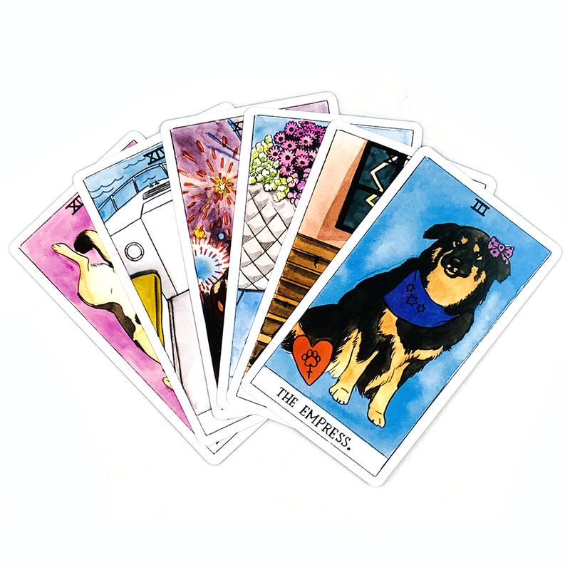 New Dog Tarot Deck A 78 Pcs Exquisite Cards Mystical Artwork, Durable & Portable, Perfect For Spiritual Guidance & Collectors