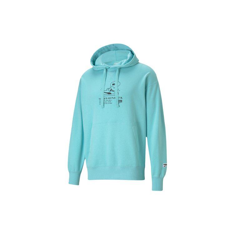 PUMA Downtown Sweatshirts Men's Angel Blue Hooded Moderate Regular 531429-49