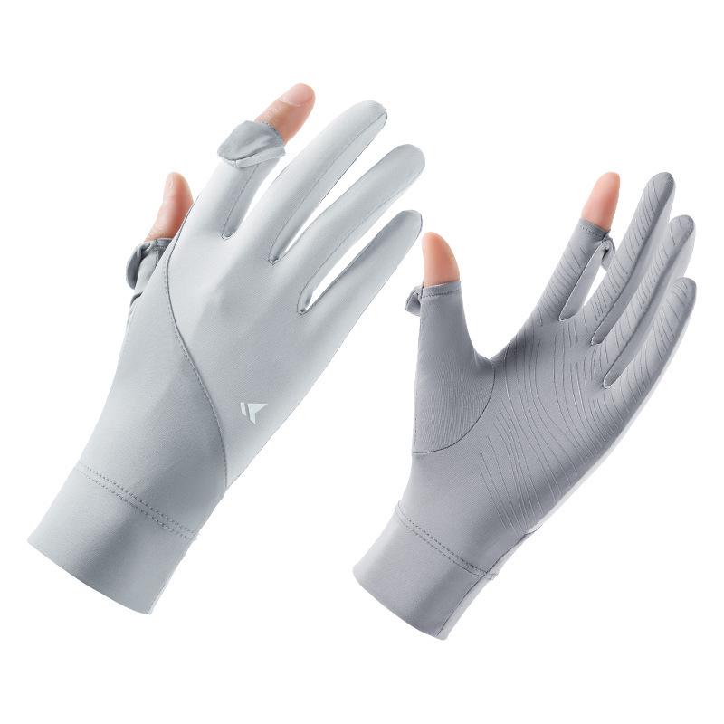 Women's Ice Silk Sun Protection Gloves - Lightweight, Breathable, Anti-Slip, UV Shield for Summer Cycling.