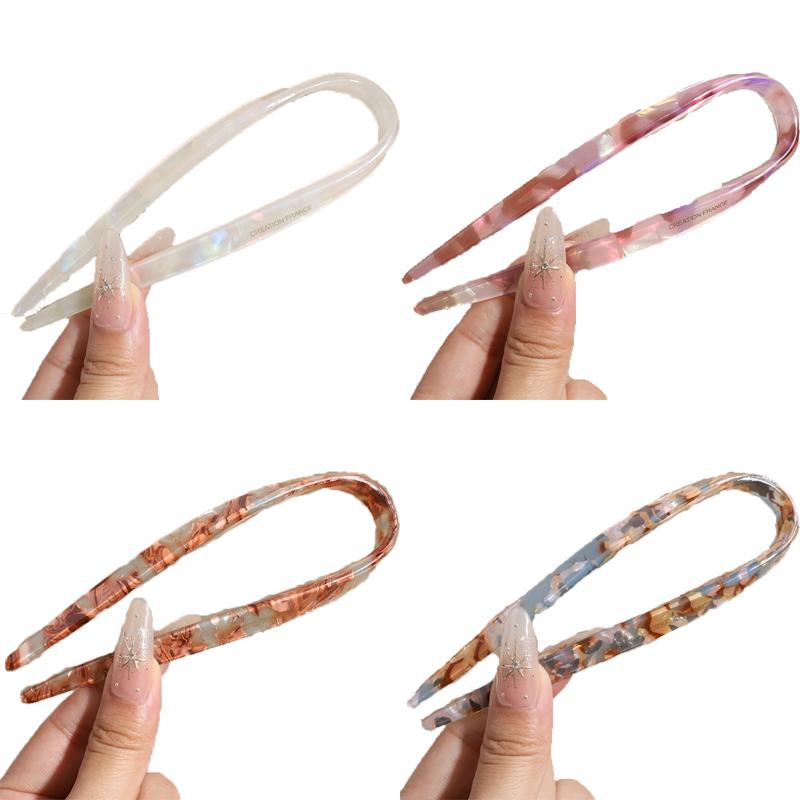 Chinese-style New Chinese Retro U-shaped Acetate Hairpin Fashion Gold Label Simple Hairpin Hair Accessory