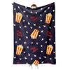 Cartoon Popcorn Digital-printed Polyester Bedroom Velvet Flannel Cover Blanket Fleece Soft Sofa Cover Blankets for Beds