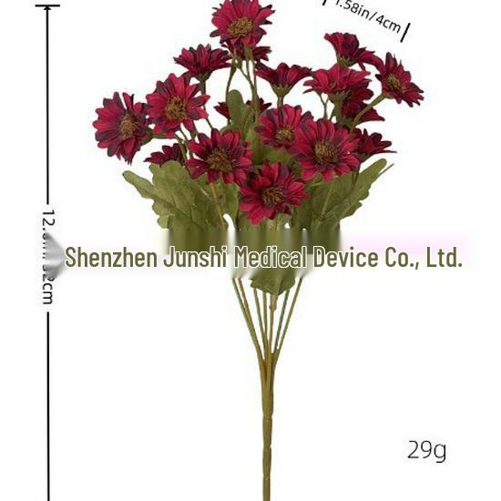 Sonnenuntergangs-Chrysanthemen-Strauß: 5 Farben, 7 Stiele, 21 künstliche Blumen für den Muttertag oder die Herbst-Veranda-Dekoration