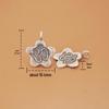 Sterling Silver Lotus Charm Pendant for DIY Bracelet Accessories