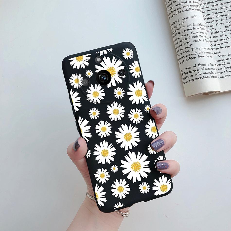 For Realme 11 Pro Plus Case Flower Girl Heart Cute Phone Case Back Cover For Realme 11 11Pro+ 5G Silicone Protection Bumper Capa