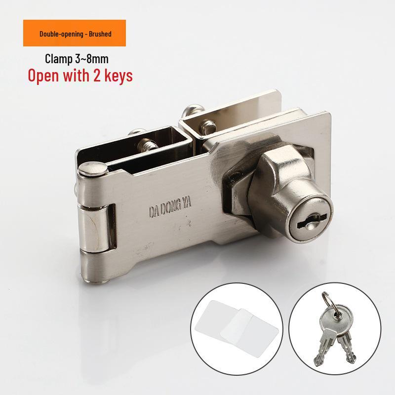 No-Drill Double Door Glass Cabinet Lock for Display & Pet Cabinets