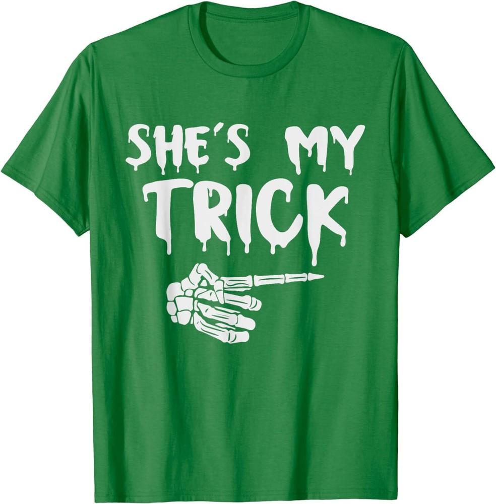 She s My Trick Skeleton Hand Halloween Costume Couple Unisex T-Shirt Unisex T-Shirt S