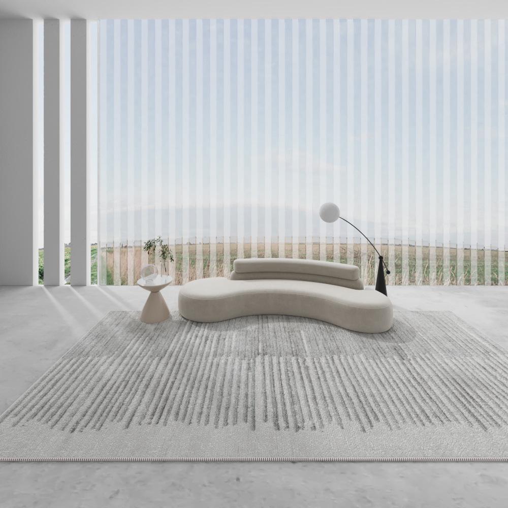 Wabi-Sabi Loop Pile Carpet: Non-Slip Floor Mat for Living Room, Light Luxury Coffee Table, and Bedroom Decor