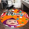 Personalized M-Masha and the Bear Round Chair Office Rug - Perfect for Mat, Office Chair & More - Ideal Gift for Birthdays and Holidays