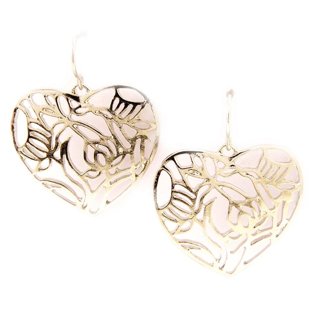 Les Trésors De Lily [L5285] - Designer-Ohrringe 'Love' versilbert