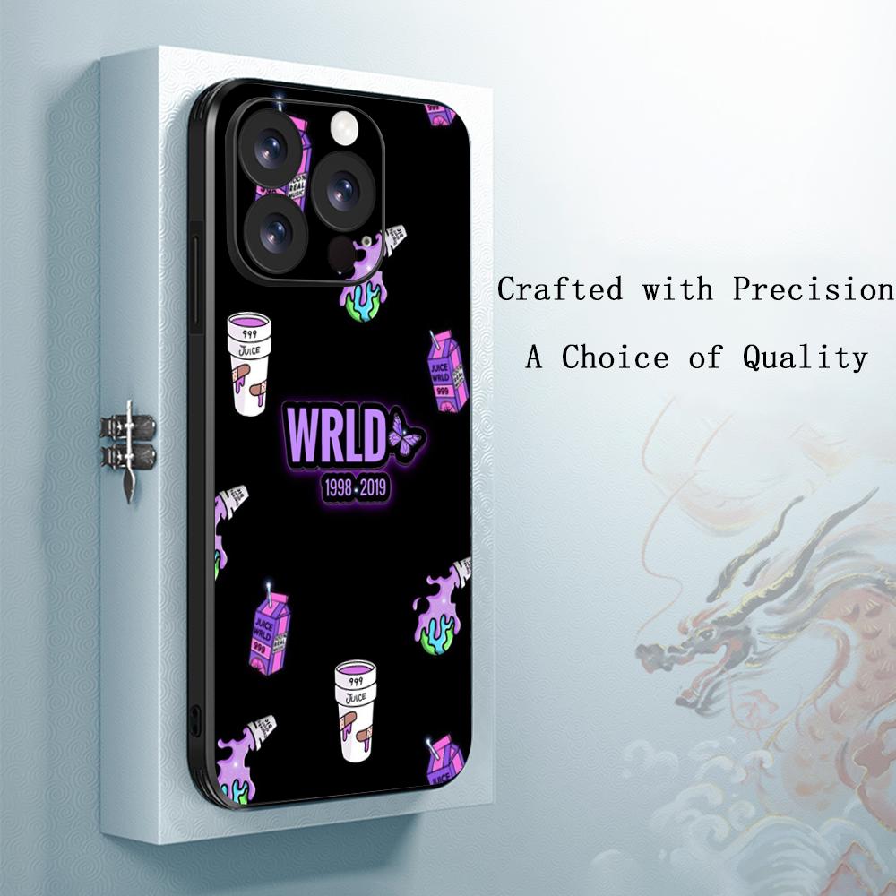

Juices wrld cool singer pattern Phone Case For iPhone 17 16 16e 15 14 13 12 Plus Mini Pro Max Soft black Shockproof Cover iPhone17