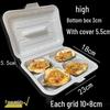 Six-Compartment Disposable Takeaway Box for Oyster, Scallop, Eggplant, and BBQ Dishes