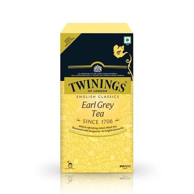 Twinings Earl Grey Tea, 100 Tea Bags| Pack of 1| English Classic Range| Premium Black Tea| Light Strength| With Citrusy Notes of Bergamot
