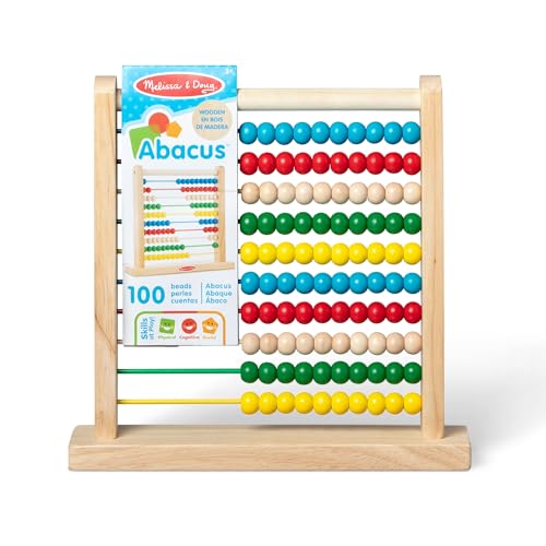 Melissa & Doug Wooden Math Toy Abacus, Authentic Product 0493