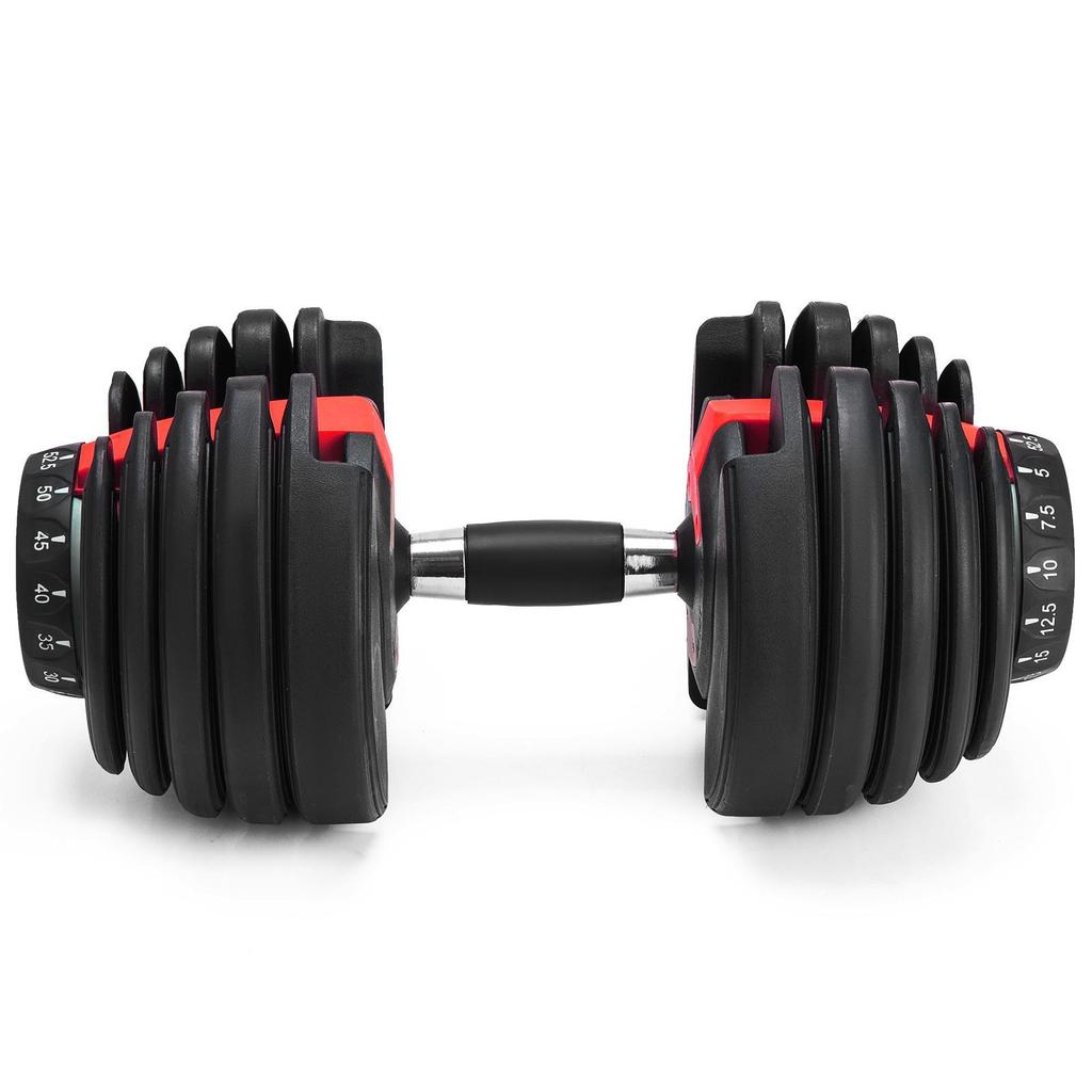 Adjustable Dumbbells 24kg / 52.5-pound Short Barbell Quick Choice for Home Gym Workouts