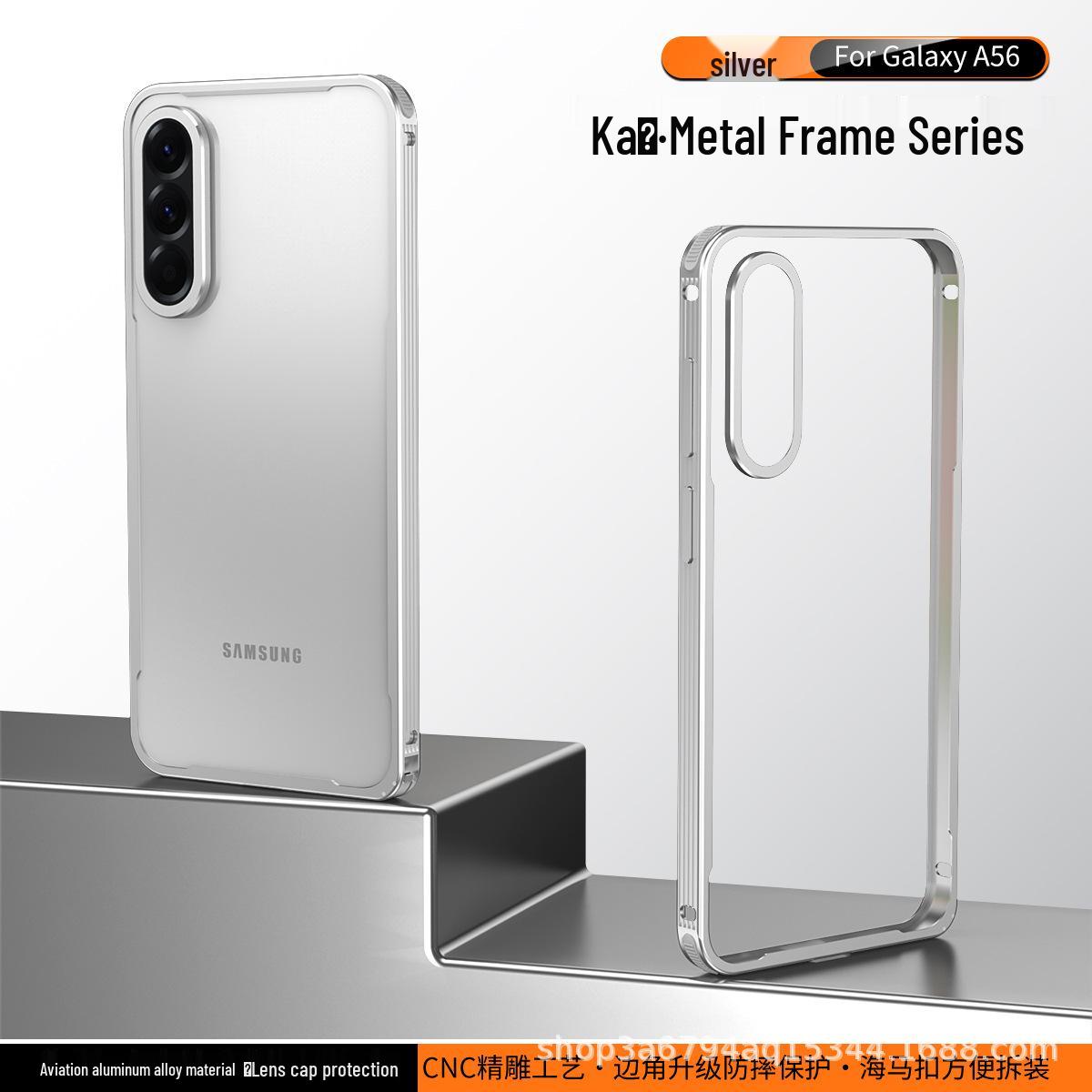 

Samsung A36/A56 Metal Heat Dissipation Frame with Buckle Anti-fall Case Sansung A56 [Frame + Lens]