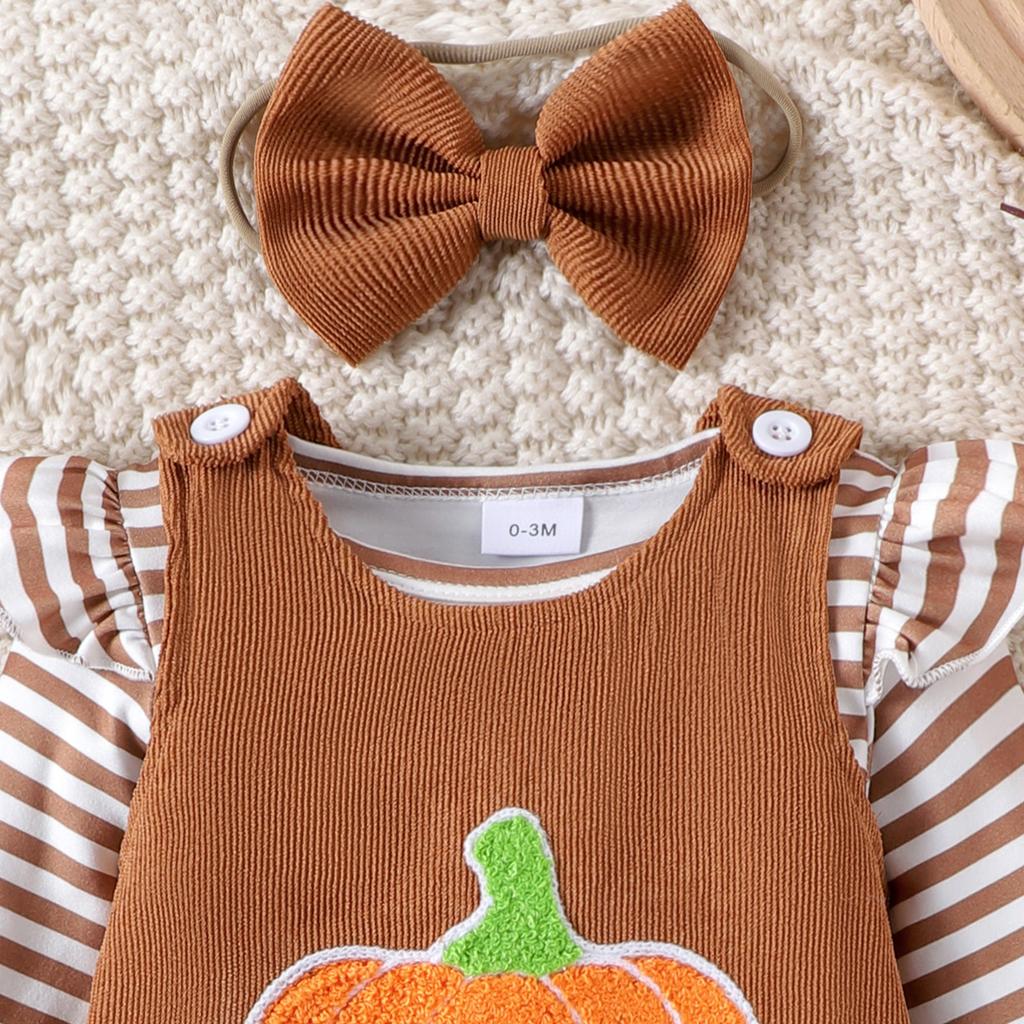 Infant Toddler Long-Sleeve Romper & Skirt Set