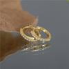Trendy Simple Gold Plated 925 Sterling Silver Hoop Earrings for Women Wedding Engagement or Anniversary Party Gift