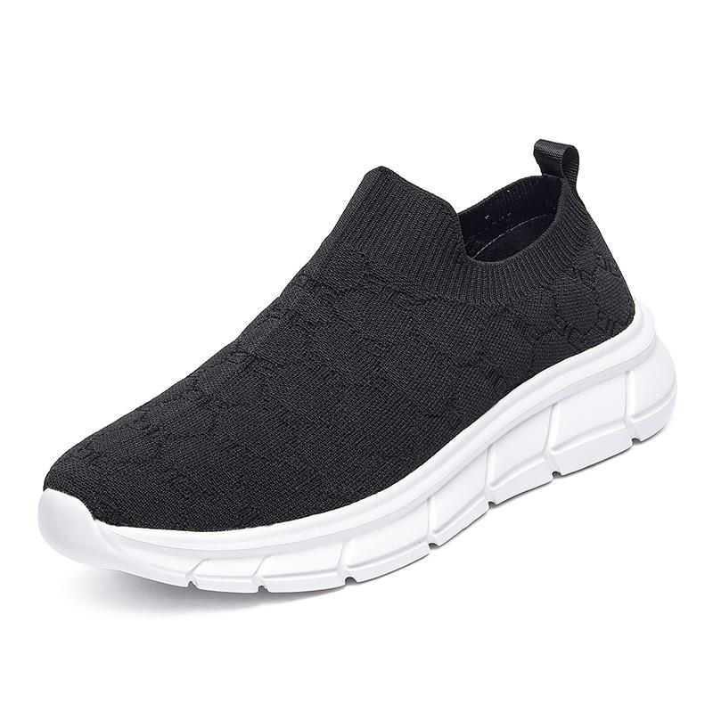 

Мужская повседневная спортивная обувь, удобные дышащие кроссовки для бега и фитнеса, нескользящие, модные, большого размера, мужская обувь 46 черный белый