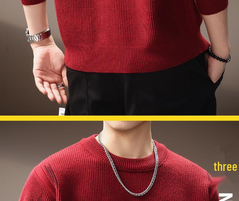 Herren Herbst Luxus Weicher Strickpullover - Vielseitiger, Trendiger & Lässiger Kapuzenpullover mit Rundhalsausschnitt