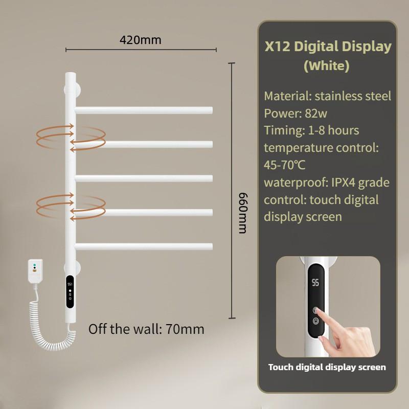 Electric Towel Rack  Household Bathroom Waterproof Intelligent Constant Temperature Towel Drying And Storage Holder