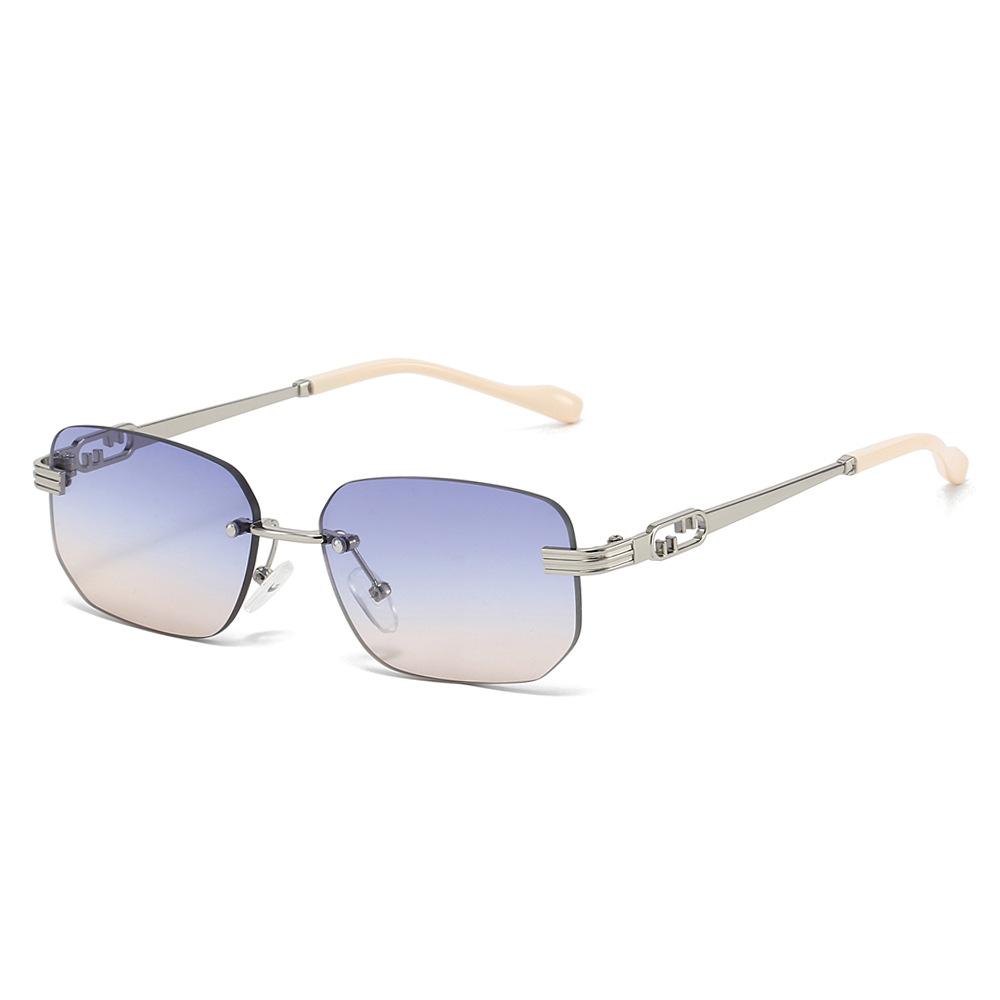2025 Square Rimless Sunglasses Women Classic Fashion Travel Casual Metal Sun Shades Brand Designer