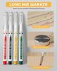 STAGEEK Pencils with Sharpener Pencils with 57 Construction Woodworking Deep Hole Long Nib Marker for Architectural Marking 4-Pack Carpenter's