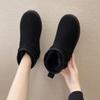 Snow Boots Women's Short Tube Thickened Cotton Shoes Non-slip Winter New Shoes Student Women's Shoes Black Boots