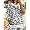 Women's Large Size Printed Hooded Top, Dropped Shoulders, Casual and Versatile, Machine Washable