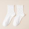 10 Pairs of Female Autumn Lovely Fungus Lace Small Polka Dot Tube Socks