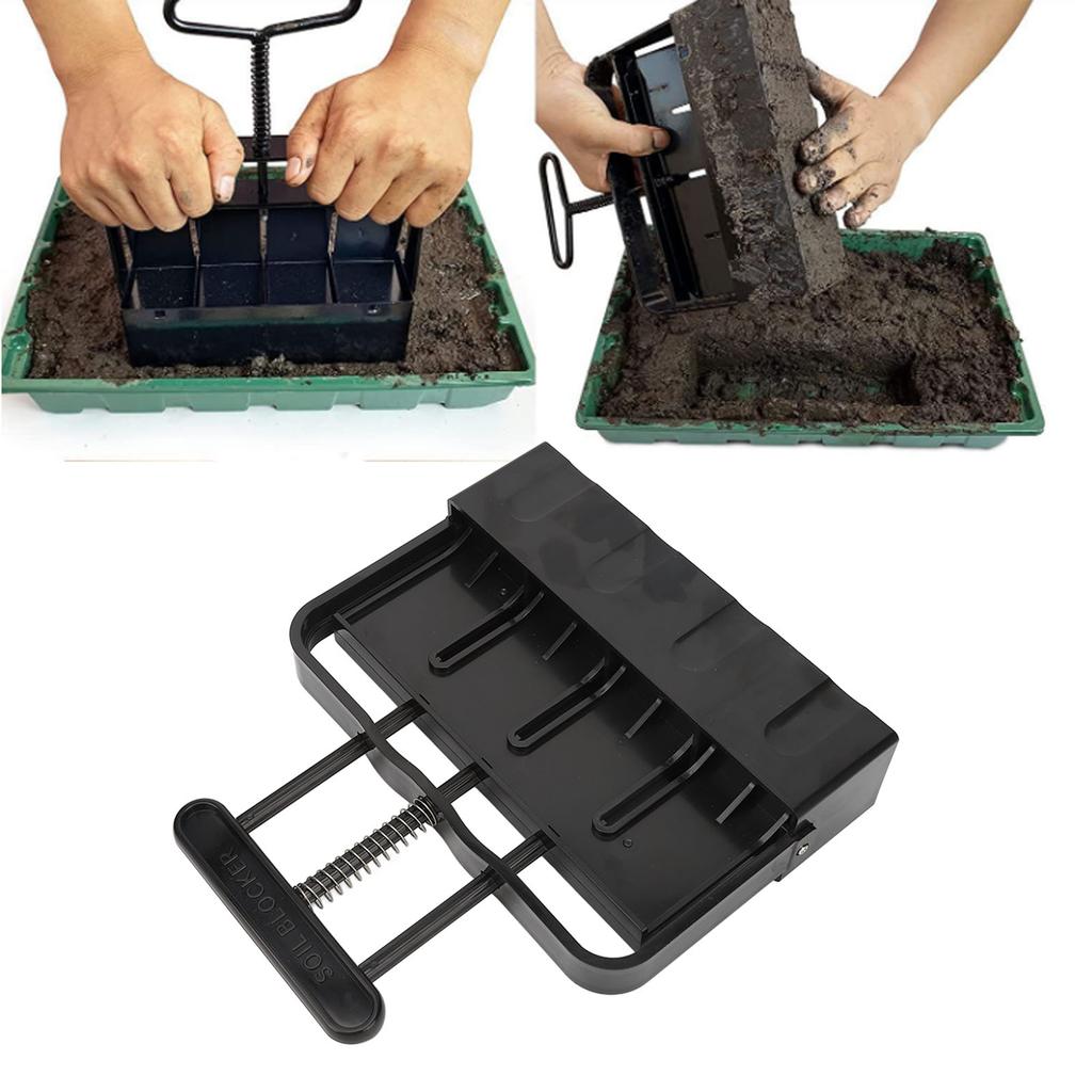 Handmatige Grondblokmaker ABS Handmatige Grondblokker Grondblokgereedschap voor Tuinieren Zaadstarterbak