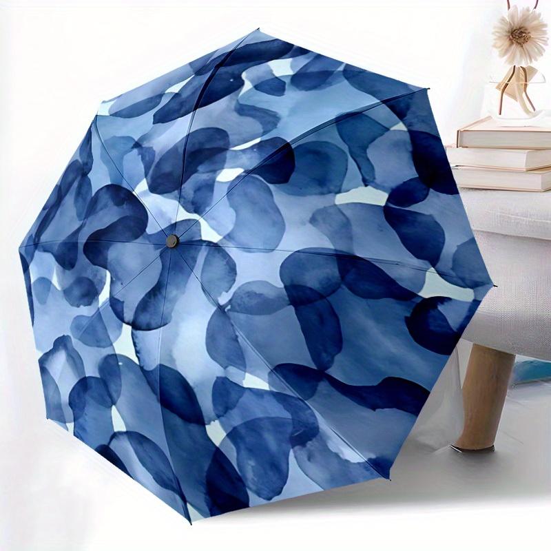 1pc Camouflage Pattern Automatic Open/close Folding Compact Umbrella, 8 Rib Sturdy Canopy, Lightweight Portable, Commuting Use, Gift,,076