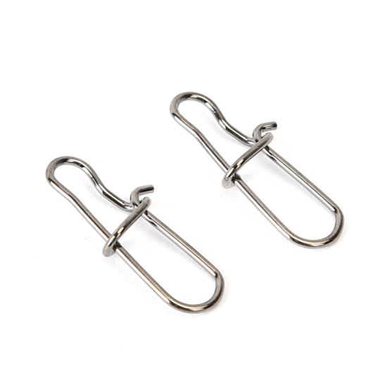 MUQZI Sports Accessory 100Pcs Stainless Steel Snap Hooks Fishing Barrel Swivel Safety Lure Connector