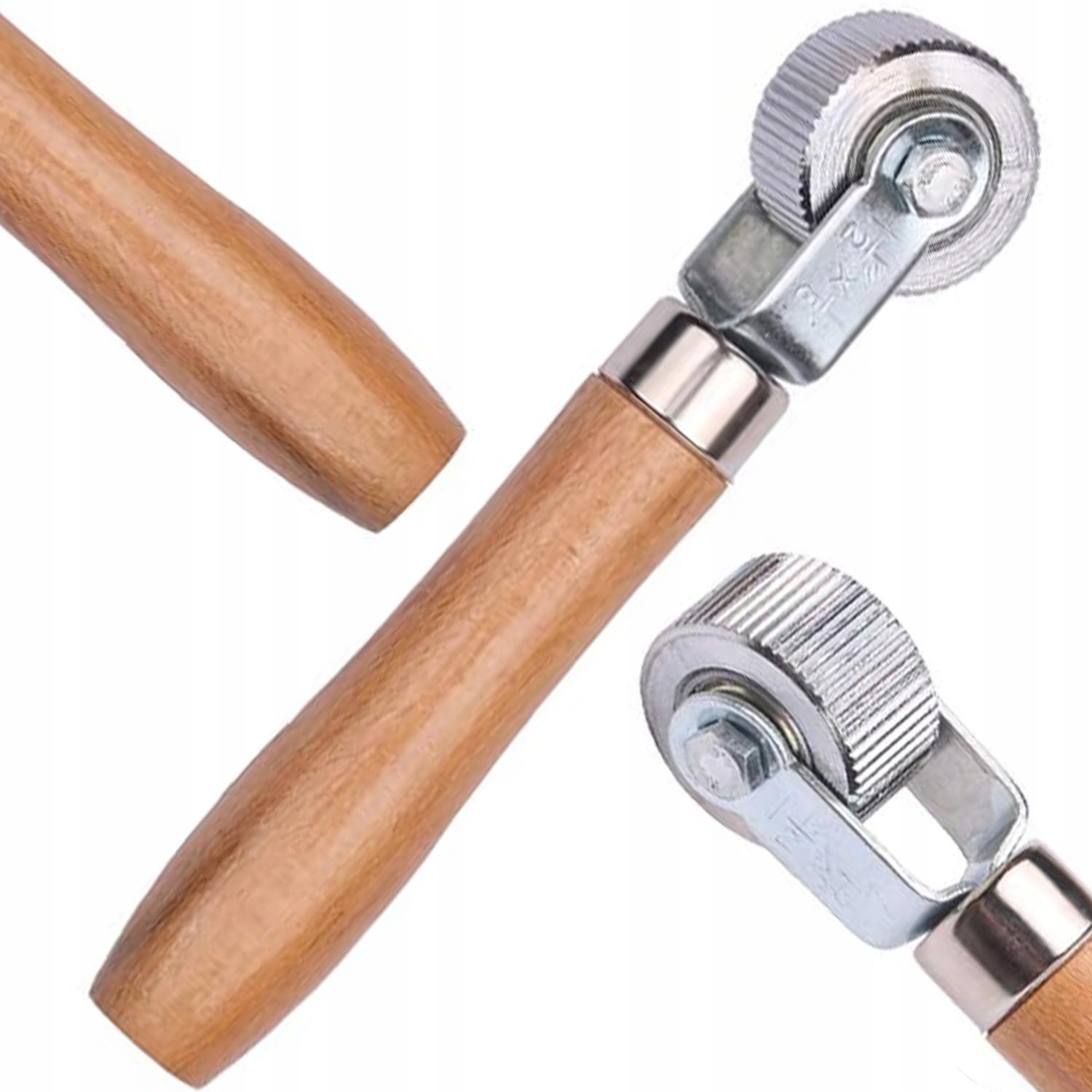 

Rosfix Rolka do Łatek z Łożyskiem – Szerokość 20 mm | Drewniany Uchwyt Ergonomiczny | Idealna do Naprawy Dętek i Opon