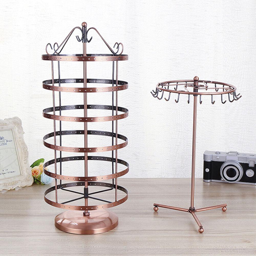 Rotating Jewelry Display Rack Iron Sunflower Rotating Jewelry Stand European Metal Jewelry Storage