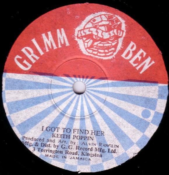 

12inch Record KEITH POPPIN I Got To Find Her NONE Grimm Ben Jamaica Reggae Ska Dub Used