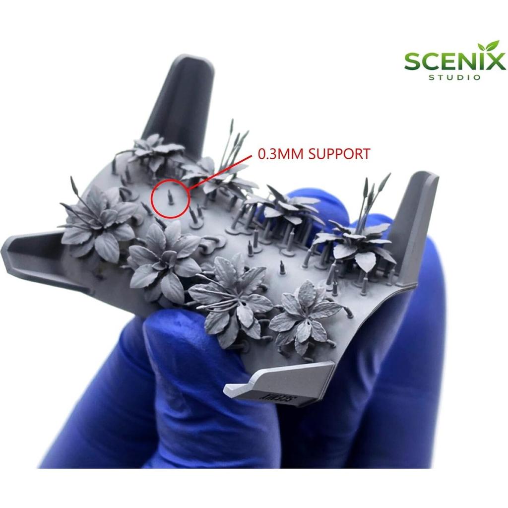 Scenix Studio 1/35 Scale Diorama Accessories Broadleaf Plantain 8 Pieces Unpainted 3D Printed Model Kit SXP35004